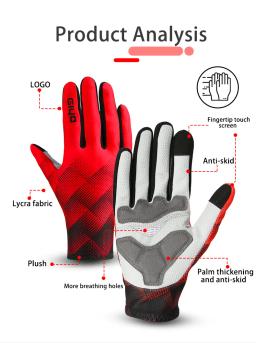 Giyo-Luvas De Ciclismo De Velo Térmico, Luva De Tela De Toque, Luvas Esportivas, Dedo Completo, MTB, Road Bike, Outono, Inverno - Image 5