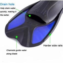 Nadadeiras para mergulho com snorkel para adultos e crianças, nadadeiras submersíveis, nadadeiras flexíveis, esportes aquáticos, unissex, conforto, novo - Image 5