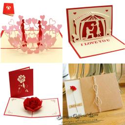 3d pop up cartões dia dos namorados cartão de presente cartão de convite de casamento cartões de aniversário para ela especialmente para você cartão de amor - Image 1