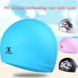 Touca de natação impermeável, gorro protetor de orelha longa para esportes natação, piscina, tamanho livre para homens e mulheres adultos - Image 3