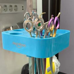 Caixa De Armazenamento De Plástico no Suporte para Pet Grooming, Tesoura De Mesa, Caixas De Pente De Cão, Organizador De Escovas, Suprimentos De Gato - Image 2
