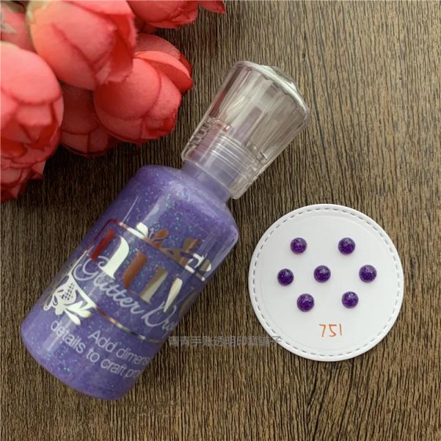 Esmalte Líquido Multicolorido Pearlescente 1oz com Efeito Flash e Cartão Decorativo em Tinta Acrílica