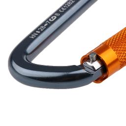 Mosquetão de alumínio para escalada, mosquetão, Rappelling Gears, D Ring Hook, montanhismo Keychain, caminhadas ao ar livre, parafuso de bloqueio, 28KN - Image 6