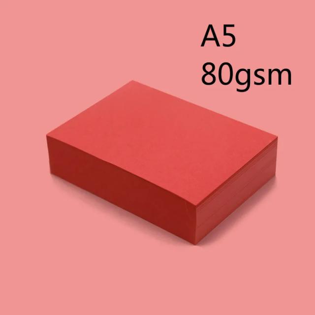 Papel de Impressão A4 e A5 Colorido para Crianças - Ideal para DIY, Artesanato e Origami, 70g/80g