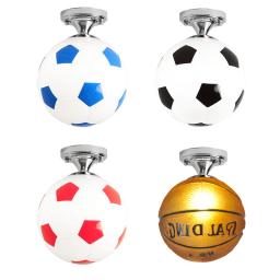 Bola de futebol luz teto futebol basquete luzes led lâmpada do teto iluminação interior meninos quarto decoração para casa luminária - Image 1