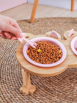 Alimentador de gato de cerâmica, tigela para cão, único e duplo, para animais de estimação, alimentador de cão, tigela de água com suporte, prato de alimentação, alimentação, pet, suprimentos - Image 5