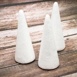Cone cones de isopor árvore artesanato poliestireno natal diy whiteballs artesanato floralparty formas decorativas suprimentos crianças natal - Image 3