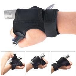 Luvas de mergulho lanterna subaquática led suporte da tocha equipamento fotografia alça de pulso luva para a caça esportes aquáticos - Image 1