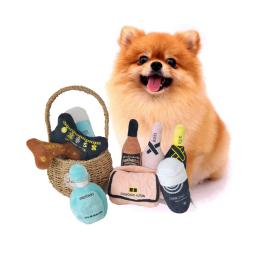 Frasco De Perfume De Pelúcia Para Cães, Frasco De Treinamento De Cachorro, Brinquedos Pet com Bordado, Mastigar De Luxo - Image 1