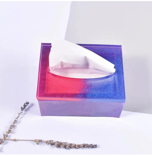 Caixa Artesanal Criativa para Tecido e Presentes: Molde de Silicone para Artesanato e Armazenamento em Resina Epóxi