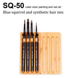 Artsecret-kit de pincéis de alta qualidade, conjunto de pincéis de arte em aquarela preto com virola de latão, abs e alça de alumínio - Image 2