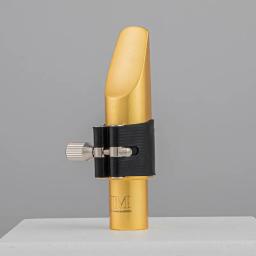 Alta qualidade profissional tenor soprano alto saxofone metal bocal ouro e tira chapeado peças acessórios tamanho 56789 - Image 2