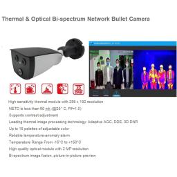 Câmera de imagem térmica, óptica, bi-espectro, rede, bala, ip, medição térmica, ia, corpo humano, temperatura, detector - Image 3