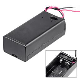 Caixa da caixa da bateria de 9 v com fio de ligação suporte da bateria do preto 9 v do toggle do bloco da caixa de 9 volts com interruptor de ligar/desligar - Image 2