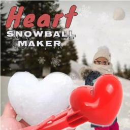 1 pçs amor coração snowball clipe maker clipe crianças ao ar livre inverno neve areia molde ferramenta criativo ao ar livre diversão & esportes brinquedos - Image 1
