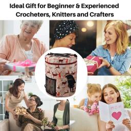 Koknit bolsa de armazenamento de fios, organizador diy de agulhas de crochê de lã, conjunto de agulhas de costura, bolsa de armazenamento diy - Image 2