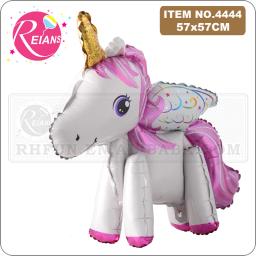 Cavalo animal dos desenhos animados folha unicórnio balão festa de aniversário decorações crianças feliz aniversário carta balões decoração do chá de fraldas - Image 4