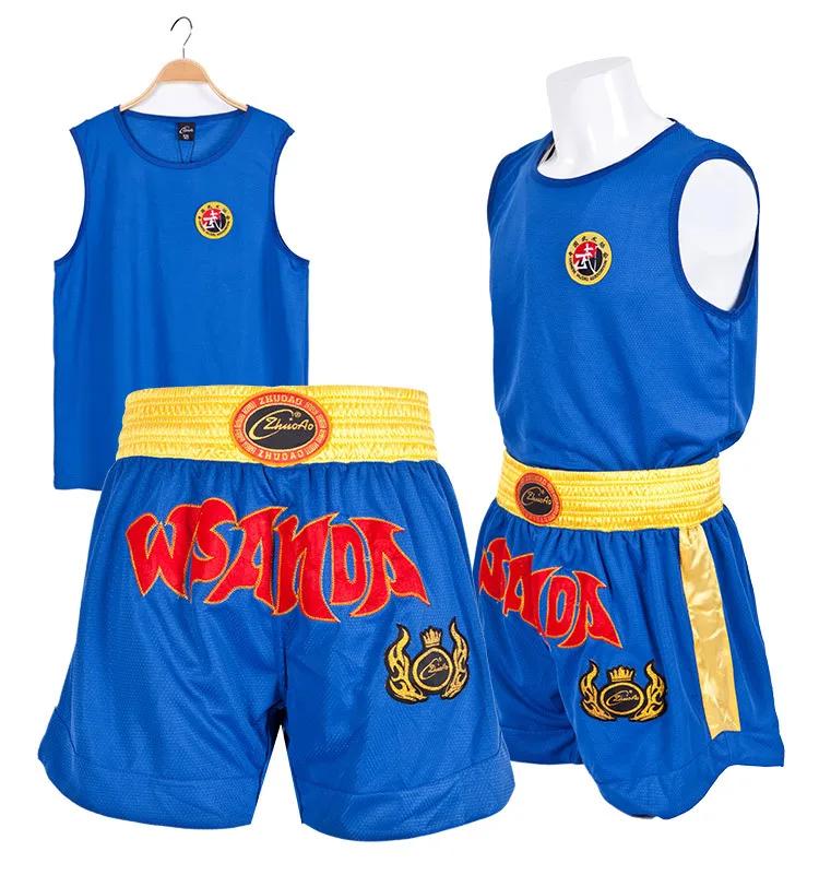 Uniformes de Boxe Respiráveis Crianças e Adultos Shorts MMA Muay Thai, Roupas de Artes Marciais, Conjunto de Roupas MMA - Image 1