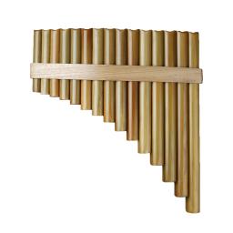 Handmade Pan Flauta para Instrumentos Musicais Folk, Cor Original, C Key, De Pan Instrumento de Sopros, 15 Tubos - Image 1