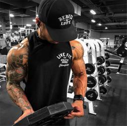 Tops masculinos de musculação, treino de ginástica, algodão fitness, camisa sem mangas, roupas de corrida, longarina, singlete, colete casual masculino, verão - Image 5