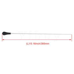 Yibuy 20pcs prata fibra de vidro música condutor baton com alça abs preto - Image 6