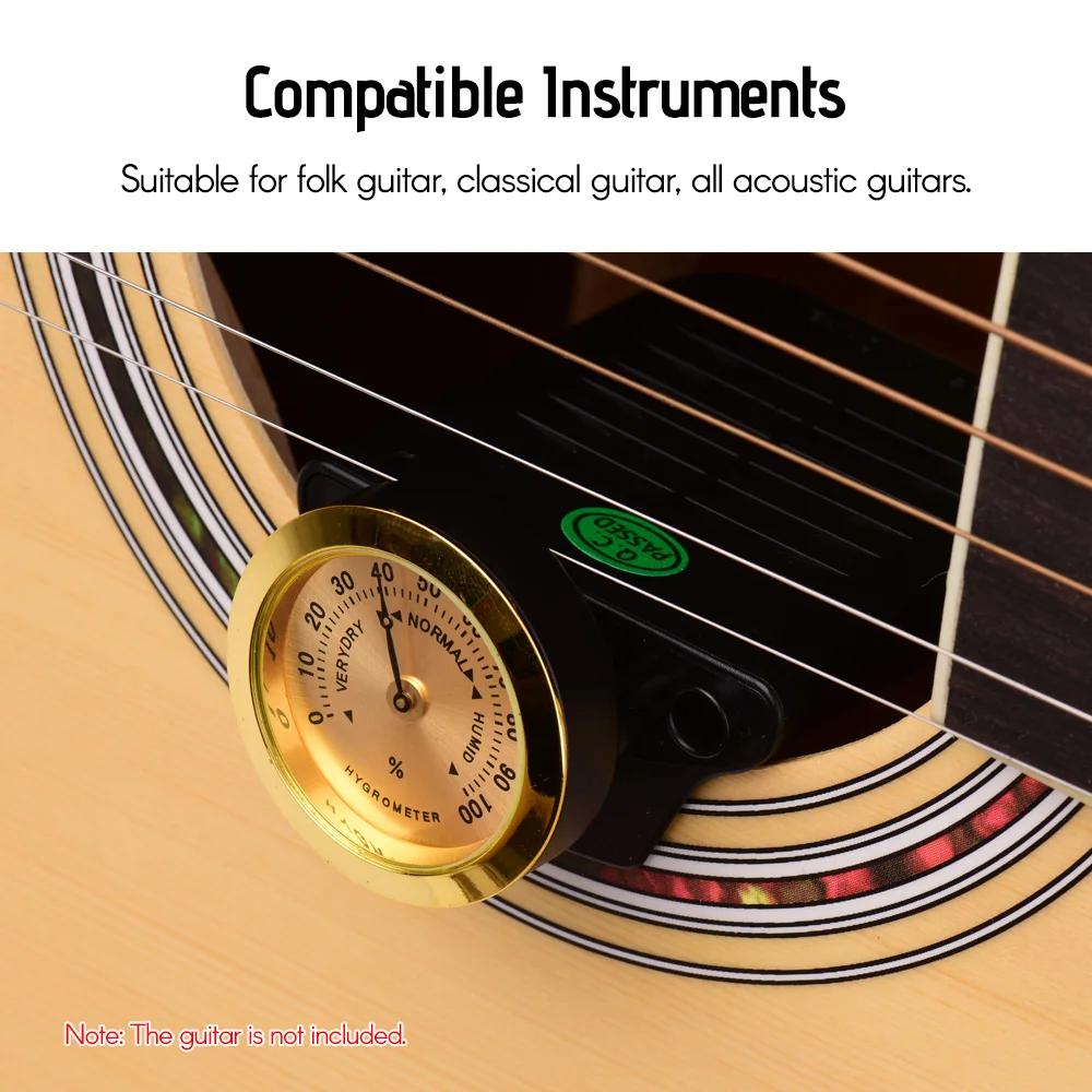 Umidificador universal portátil, higrômetro abs + material de metal para violão clássico, folk, violão clássico, todos os violões - Image 1
