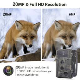 Câmera de caça com visão noturna hc802a, 1080p, 20m, para trilhas e animais selvagens, rastreamento, câmera sem fio de alta definição, infravermelho, hc802a - Image 3