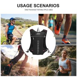 Trilha ao ar livre correndo 5l ultraleve mochila hidratação jogging colete masculino respirável maratona saco de bicicleta garrafa de água 500ml - Image 5