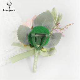 Pulseira madrinha corsage, bracelete de seda com rosas e flores, pulseira feminina, para casamentos, artesanatos - Image 5