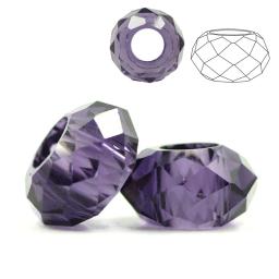 Contas de cristal com furo grande 8x14mm, contas espaçadoras redondas com vidro facetado para pulseiras de enfeite, faça você mesmo atacado a granel - Image 5