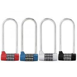 Zinc Alloy Bike U-Shape Anti-Theft Lock Combinação, Digit Password Code, Extra Long, Cabinet Door Padlock for Gym and School - Image 1