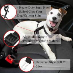 Cinto de segurança do carro para Pet, Arnês, Restraint, Chumbo, Trela, Viagem Clip, Cães Suprimentos, Acessórios de Viagem - Image 3