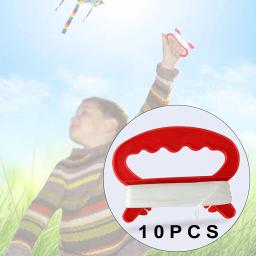 10 pçs 30m linha de kite string & kite alça d forma winder board para a família crianças pesca acampamento ao ar livre atividade jogo - Image 4