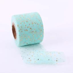 Rolos de tule com estrelas e bronze, 6cm, feito à mão, para crianças, acessórios de ornamento de cabelo, material de joalheria - Image 4