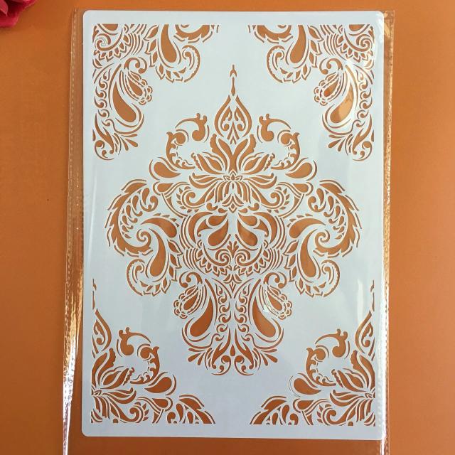 Estêncil A4 para Pintura de Paredes: Flores Decorativas e Carimbos Artísticos