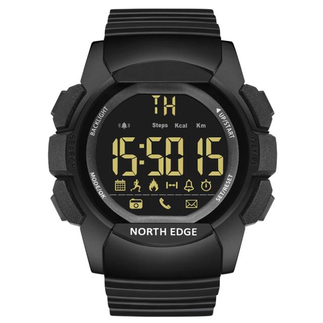 Relógio Esportivo Masculino North Edge com Bluetooth, Pedômetro e Monitoramento de Calorias para Corrida e Natação