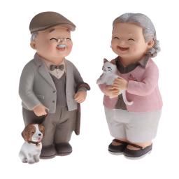Estatuetas De Casal De Resina Decoração, Aniversário Presente De Casamento, Velhice Vida, Decoração De Casa, Quarto, Sala De Estar, Amando Idosos - Image 5