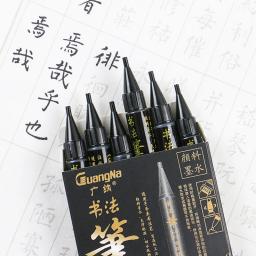 Caneta caligrafia com tinta preta, canetas de arte para letras, marcadores de pincel para escrita e desenho, 4 pcs/set - Image 6