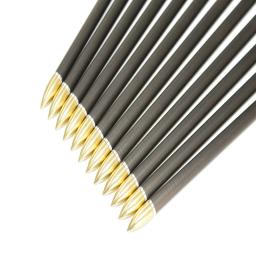 12 pçs setas de carbono tiro com arco spine300 340 400 500 600 4 Polegada peru fletching pena id6.2mm 100gr campo pontos arco tradicional - Image 3