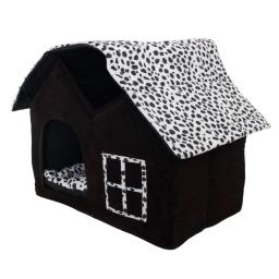 Cama para cachorro de algodão, dobrável, quente, grossa, com almofada, macia, confortável, para animais de estimação - Image 1