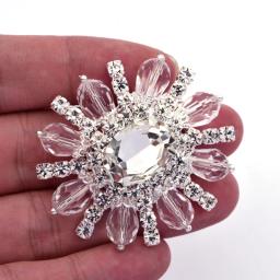 Flor Redonda Cristal AB Costurar Em Strass Apliques Base de Ouro Glitter Acessórios De Costura Cristais para Vestido De Noiva, Y1020 - Image 6