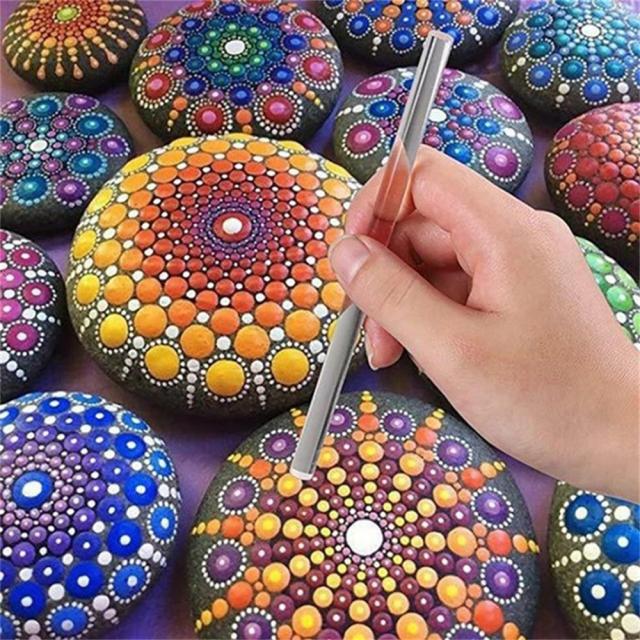 Conjunto de 16 Stencils Criativos para Pintura e Desenho de Mandalas e Projetos DIY