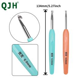 QJH 1.0mm-6mm Crochet Gancho Alça Ergonômica para Mãos Artríticas Extra Long  Agulhas de Tricô para Iniciantes e Fios De Crochê - Image 2