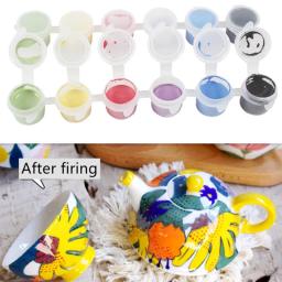 Jingdezhen Pottery Art Pigmento Cerâmico Portátil Underglaze Set, Pigmento Pintado, Pintura DIY, 6 Cores - Image 1