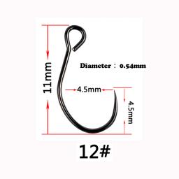 O Tempo-Barbless Único Crankbaits Gancho, Aço Carbono Alto, Big Eye Lure Ganchos, Bass Trout Pike Pesca, #4, 6, 8, 100Pcs - Image 6
