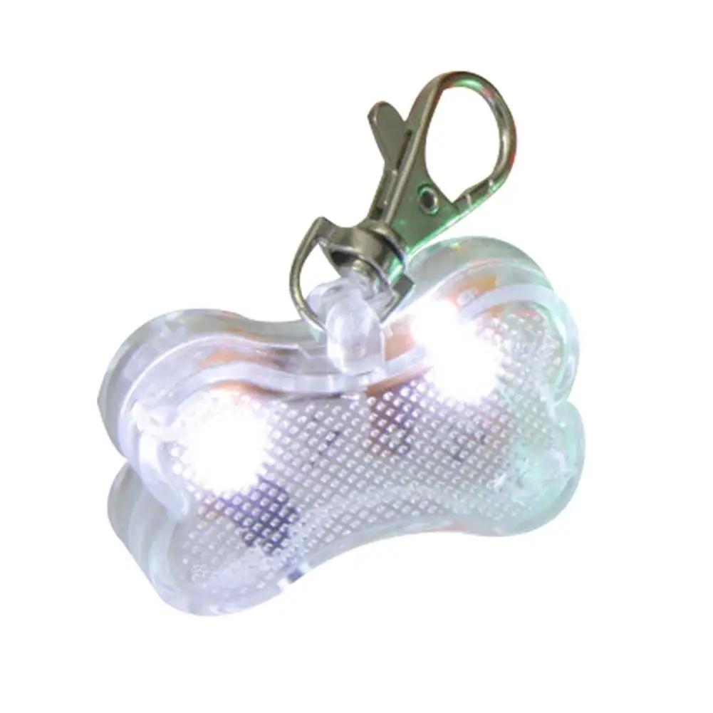 Suprimentos para animais de estimação led iluminar-se forma de osso do cão id tag colar de segurança do animal de estimação pingente para caminhar ao ar livre para o produto do animal de estimação cão acessório ferramenta - Image 1