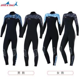 Fatos Wetsuits completos para homens e mulheres, roupas de mergulho em neoprene, roupa de natação com zíper, manga comprida de peça única, esportes aquáticos 3mm - Image 3