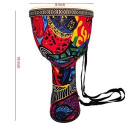 Light Weight Drummer Drum, tecido de pele de carneiro, Cálice de corda com tampa, 8 em grande, Djembe - Image 2