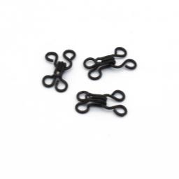 Prendedores de gancho e olhos largos de prata, gancho preto para lingerie, fechos de vestido, costura, artesanato, saia diy, acessório de costura 8mm * 7mm - Image 2
