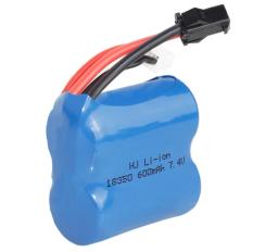 7.4v 600mah bateria de lítio 18350 bateria cilíndrica 15c tianke h100h102 controle remoto navio modelo potência - Image 4